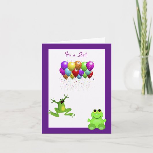 うるう年の誕生の発表 招待状 (正面)