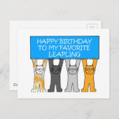 うるう年の誕生日のアメリカのスペル ポストカード (正面/裏面)