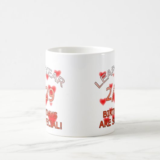 うるう年の誕生日は特別です! コーヒーマグカップ (中央)