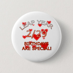 うるう年の誕生日は特別です! 缶バッジ