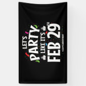 うるう年の誕生日パーティー2月29日リーパーうるう日 横断幕 (縦)