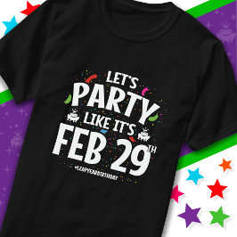 うるう年の誕生日パーティー2月29日リーパーうるう日 Tシャツ