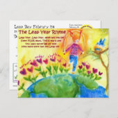 うるう年情報カード ポストカード (正面/裏面)