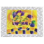 うるう年日の誕生日のギフトバッグ ラージペーパーバッグ (裏面)