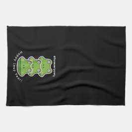 うるう年永遠に若い3カエル2月29お祝い キッチンタオル