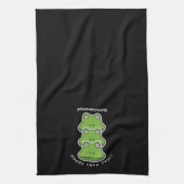 うるう年永遠に若い3カエル2月29お祝い キッチンタオル (縦)