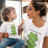 うるう年永遠に若い3カエル2月29お祝い ベビーボディスーツ