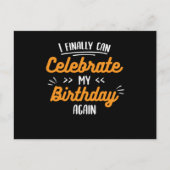 うるう年生まれ うるう年誕生日 2回目の誕生日 お祝い ポストカード (正面)