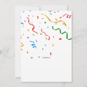 うるう年誕生日お祝いセレブレーション 招待状 (裏面)