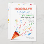 うるう年誕生日お祝いセレブレーション 招待状 (正面/裏面)