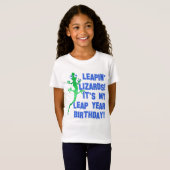 うるう年誕生日のトカゲだよ Tシャツ (正面フル)
