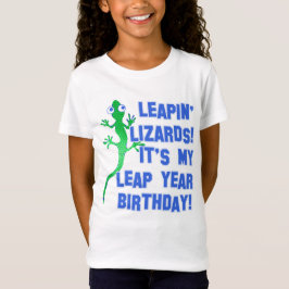 うるう年誕生日のトカゲだよ Tシャツ