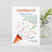 うるう年誕生日パーティーのお知らせ 招待状 (スタンド正面)