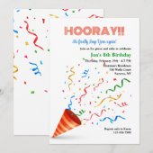 うるう年誕生日パーティー 招待状 (正面/裏面)