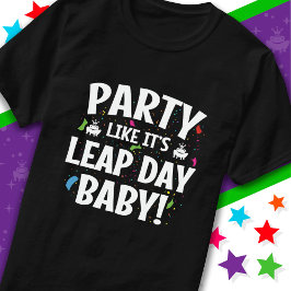 うるう年誕生日パーティー 閏日ベイビー 2月29日 Tシャツ