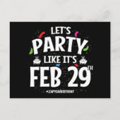 うるう年誕生日パーティー 2月29日 ポストカード (正面)