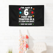 うるう年誕生日パーティー 24歳の誕生日 うるう日 横断幕 (インサイチュ)