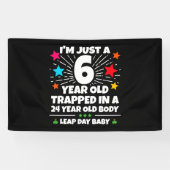 うるう年誕生日パーティー 24歳の誕生日 うるう日 横断幕 (横)