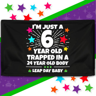 うるう年誕生日パーティー 24歳の誕生日 うるう日 横断幕