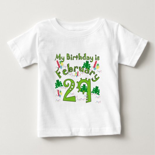 うるう年誕生日2月29日 ベビーTシャツ (正面)