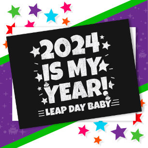 うるう年誕生日2024年は私の年 2月29日誕生日 ポストカード