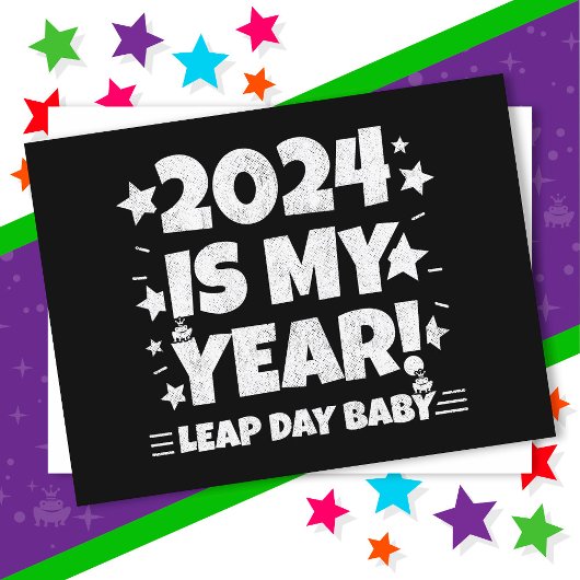 うるう年誕生日2024年は私の年 2月29日誕生日 ポストカード