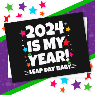 うるう年誕生日2024年は私の年 2月29日誕生日 ポストカード
