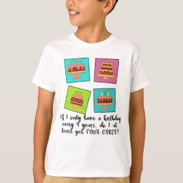 うるう年誕生日 4つのケーキがもらえる？ Tシャツ