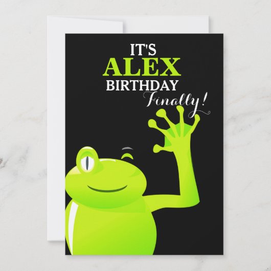 うるう年/うるう日 赤ちゃん 誕生日招待状 招待状 (正面)