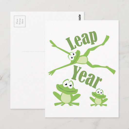 うるう年 ポストカード (正面/裏面)