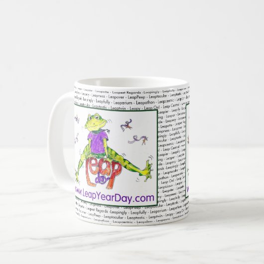 うるう日のコップのマグ コーヒーマグカップ (正面左)