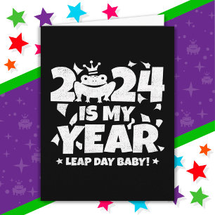 うるう日リーパー2024は私の年2月29日誕生日 カード