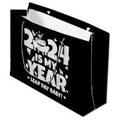 うるう日リーパー2024は私の年2月29日誕生日 ラージペーパーバッグ (正面アングル)