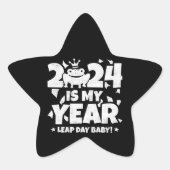うるう日リーパー2024は私の年2月29日誕生日 星シール (正面)