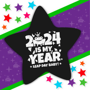 うるう日リーパー2024は私の年2月29日誕生日 星シール