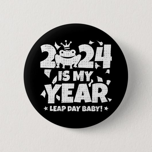 うるう日リーパー2024は私の年2月29日誕生日 缶バッジ (正面)