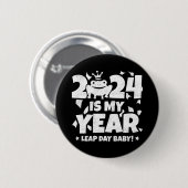 うるう日リーパー2024は私の年2月29日誕生日 缶バッジ (正面&裏面)
