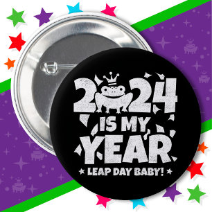 うるう日リーパー2024は私の年2月29日誕生日 缶バッジ