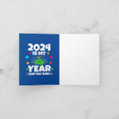 うるう日リープリング2024は私の年2月29誕生日 カード (内部)