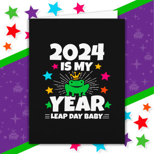 うるう日リープリング2024は私の年2月29誕生日 カード