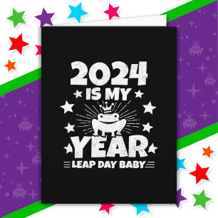 うるう日リープリング2024は私の年2月29誕生日 カード