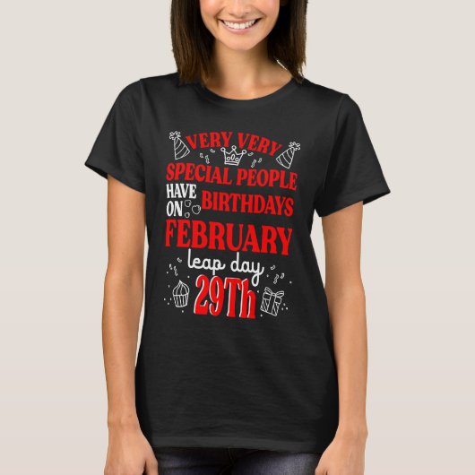 うるう日誕生日うるう年誕生日2月29日1 Tシャツ (正面)