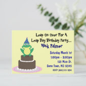 うるう日誕生日パーティー招待状 招待状 (スタンド正面)