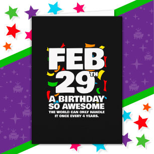 うるう日誕生日 - うるう年誕生日ギフト カード