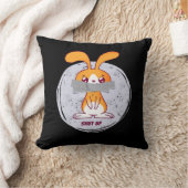 うるさいウサギ 面白い皮肉 コミックデザイン クッション (ブランケット)