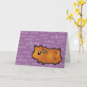 うるさいギニアピグ(汚い) カード (黄色い花)