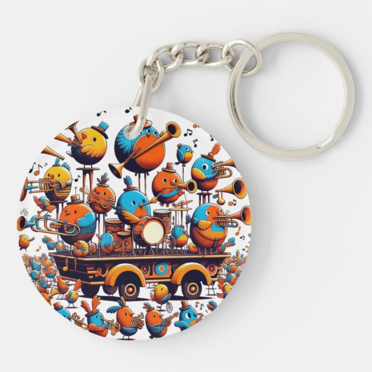 うるさい鳥 キーホルダー (裏面)