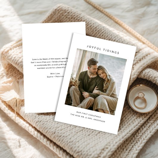 うれしいお知らせ | 初めてのクリスマスの写真 シーズンカード