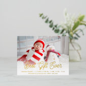 うれしいお祝い誕生発表 箔シーズンポストカード (立ち正面)