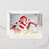 うれしいお祝い誕生発表 箔シーズンポストカード (正面/裏面)